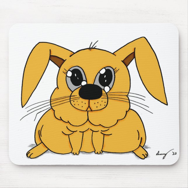 Tapis De Souris Joli lapin gras Mousepad (Devant)