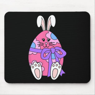Tapis De Souris Joli Lapin Lapin Oeuf Floral Filles Joyeux Pâques