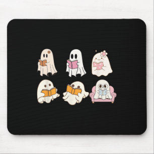 Tapis De Souris Joli livre de lecture Éffrayant Halloween Automne