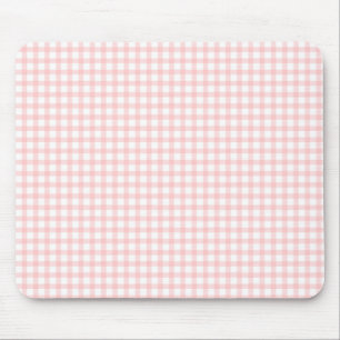 Tapis De Souris Joli motif à carreaux rose gingham rétro