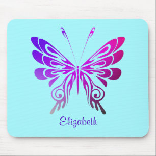 Tapis De Souris Joli papillon multicolore personnalisé