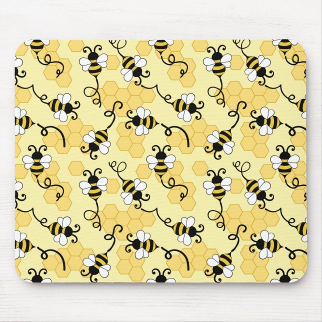 Tapis De Souris Joli petit motif abeilles (Devant)