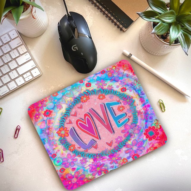 Tapis De Souris Joli rose amour Inspirivity Mousepad (Créateur téléchargé)