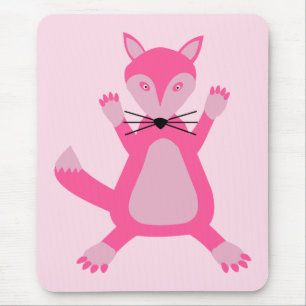 Tapis De Souris Joli rose Baby Girl Fox