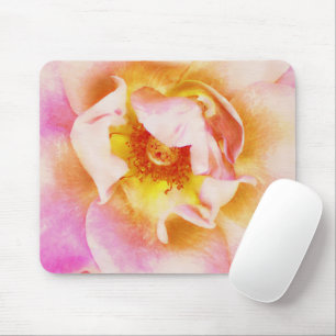 Tapis De Souris Joli Rose or et rose haut Fermer Souris