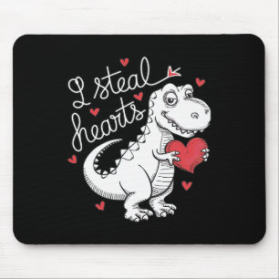 Tapis De Souris Joli Saint-Valentin Dinosaure Je Vole des Cœurs Po
