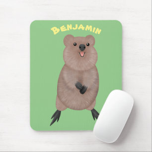 Tapis De Souris Joli sourire mignon dessin animé quokka