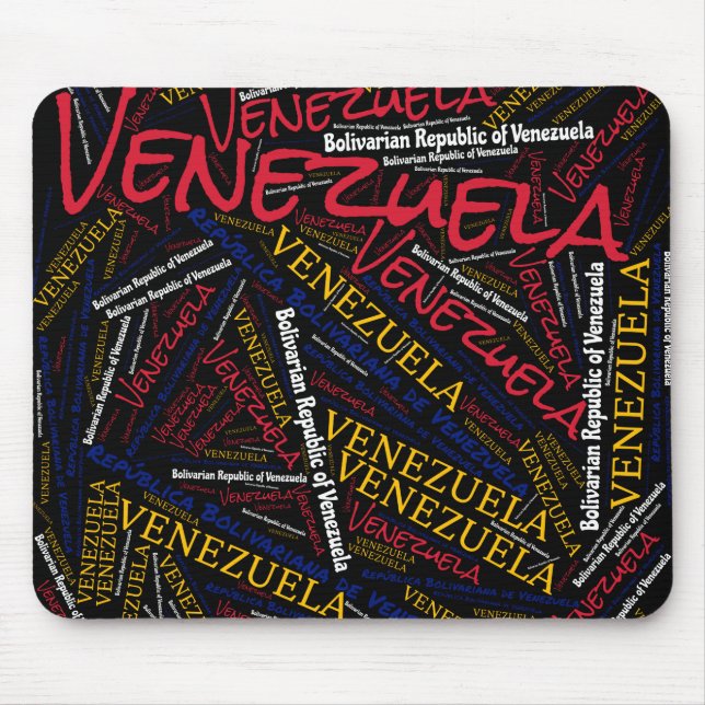 Tapis De Souris Joli Venezuela couleurs drapeau patriotique (Devant)