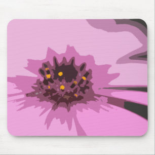 Tapis De Souris Jolie Abstraite Fleur Rose Faisy