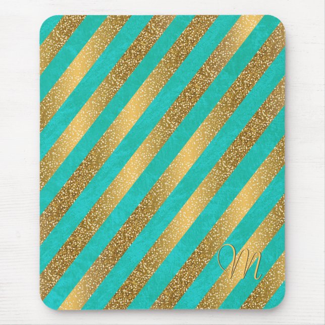 Tapis De Souris Jolie bande monogramme tendance fausse parties sci (Devant)