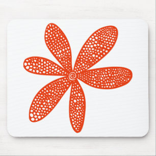 Tapis De Souris Jolie Fleur - Rouge brique