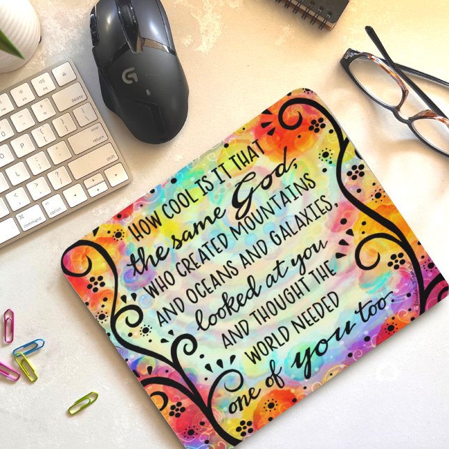 Tapis De Souris Jolie foi Inspiré Dieu Besoin de l'un de vous (Créateur téléchargé)