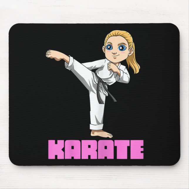 Tapis De Souris Jolie Japonaise Et Fille Du Karaté (Devant)
