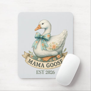Tapis De Souris Jolie Maman Oie Ferme Animale Maman Oie Vintage