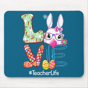 Tapis De Souris Jolie Vie De Lapin De Pâques Professeur Mignon