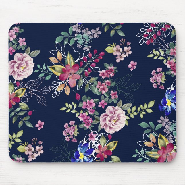 Tapis De Souris Jolies Fleurs Florales Souris Pad (Devant)
