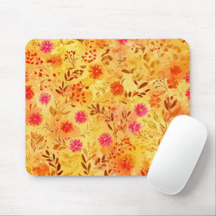 Tapis De Souris Jolies fleurs sauvages aquarelle
