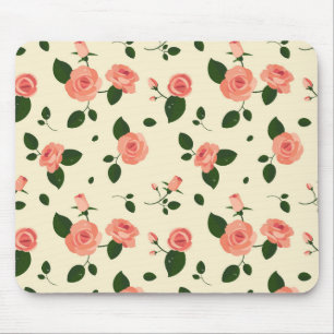 Tapis De Souris Jolies roses roses pastel rose motif
