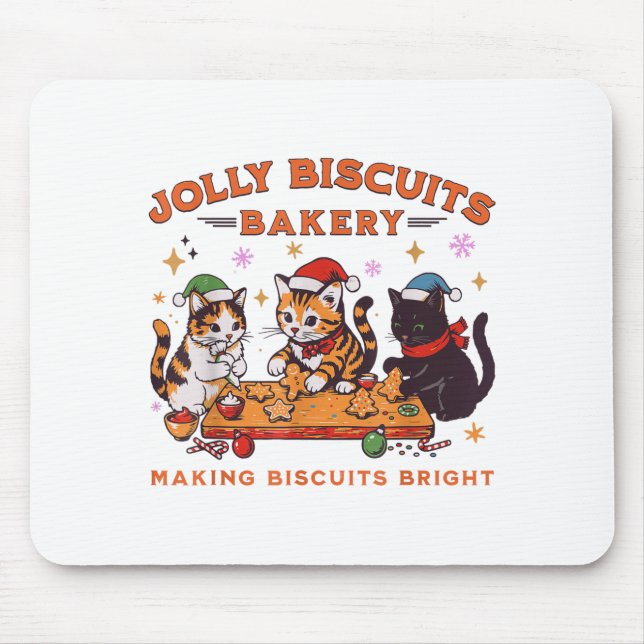 Tapis De Souris Jolly Christmas Biscuits Bakery Baking Crew Xmas C (Devant)