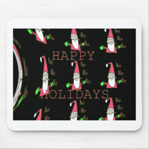 Tapis De Souris Jolly Mouse Père Noël : Une Illustration Fun Holid