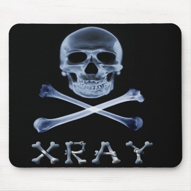 Tapis De Souris JOLLY ROGER de RADIOLOGIE de drapeau de PIRATE de (Devant)