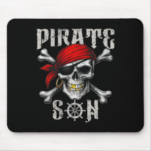 Tapis De Souris Jolly roger Du Fils Pirate Drapeau Et Traverses Du