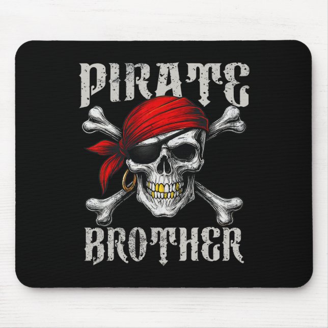 Tapis De Souris Jolly roger Frère Pirate Drapeau Et Crossbon Crâne (Devant)