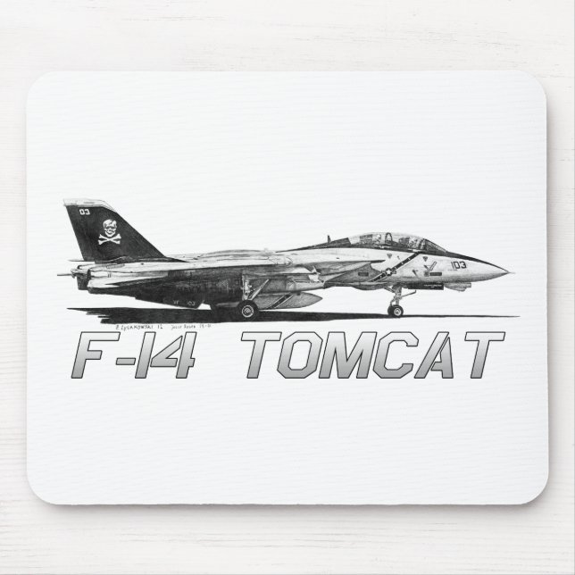 Tapis De Souris Jollys rogers de F14 Tomcat VF-103 - dessin (Devant)