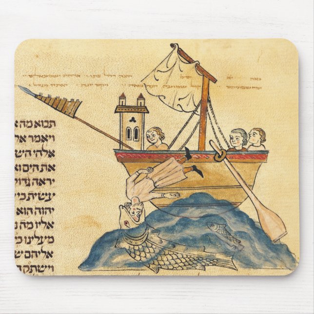 Tapis De Souris Jonas mangé par la baleine (Devant)