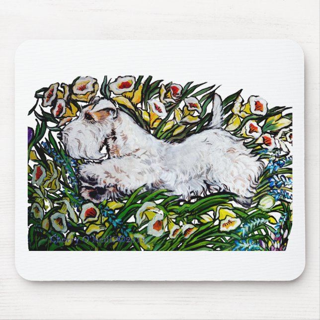 Tapis De Souris Jonquilles de Sealyham Terrier (Devant)