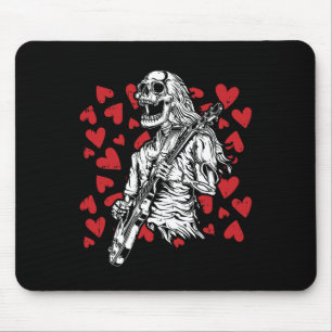 Tapis De Souris Jouer Guitare Valentines Cool Rock Musicien