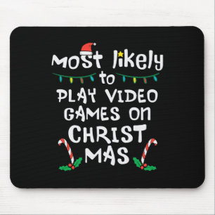 Tapis De Souris Jouer jeu vidéo jeu Noël Famille