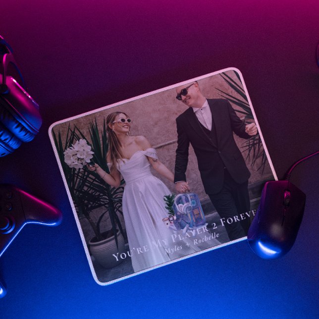 Tapis De Souris Joueur 2 Forever | Musique photo Couple Gamer pers (Créateur téléchargé)