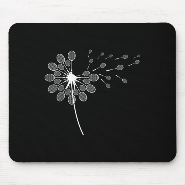 Tapis De Souris Joueur de badminton Dandelion Badminton Racket (Devant)