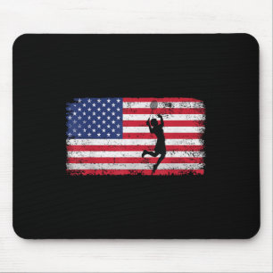Tapis De Souris Joueur de badminton Drapeau Usa pour hommes femmes