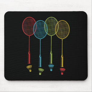 Tapis De Souris Joueur de badminton Équipe Navette Entraîneur Matc