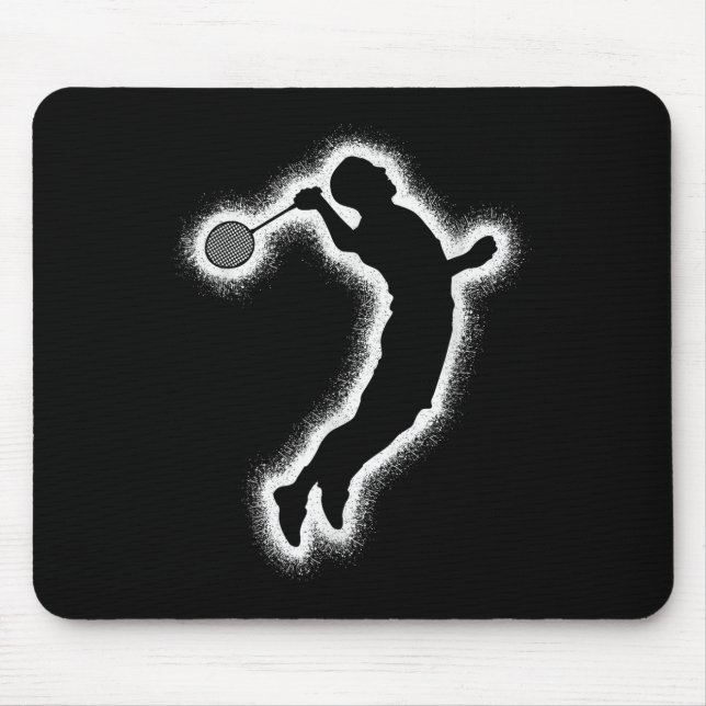 Tapis De Souris Joueur de badminton navette garçons badminton homm (Devant)