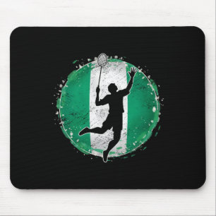 Tapis De Souris Joueur de badminton Nigeria Drapeau nigérian Niger
