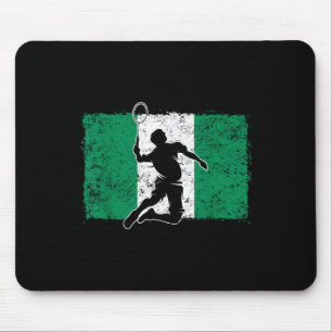 Tapis De Souris Joueur de badminton Nigeria Drapeau nigérian Niger