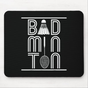 Tapis De Souris Joueur de badminton smash raquette navette 