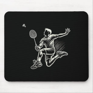 Tapis De Souris Joueur de badminton volant
