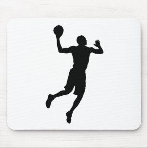 Tapis De Souris Joueur de basket-ball Pop Art Silhouette