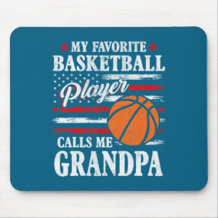 Tapis De Souris Joueur de basket-ball préféré appelle papy usa t