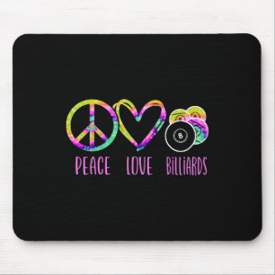 Tapis De Souris Joueur de billard Ball Tie Dye Girl Retro Vint
