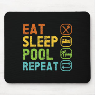 Tapis De Souris Joueur de billard Mangez Piscine de sommeil Répéte