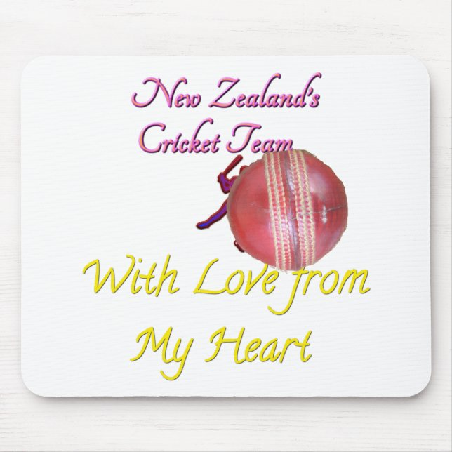Tapis De Souris Joueur de cricket en Nouvelle-Zélande amusant (Devant)