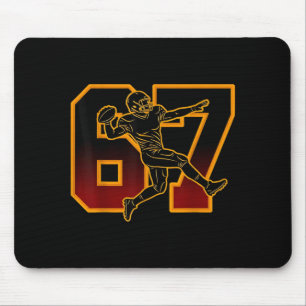 Tapis De Souris Joueur de football 67 Mème Garçons Filles Ligne of