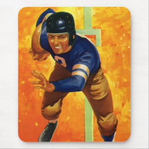 Tapis De Souris Joueur de football américain vintage Quarterback e