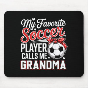 Tapis De Souris Joueur de football préféré appelle grand-mère pour