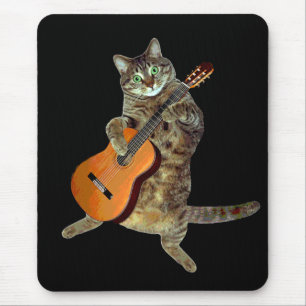 Tapis De Souris Joueur de guitare tigré doué